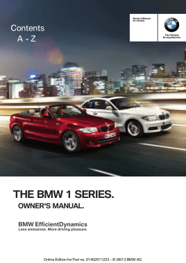 2013 BMW 135i Convertible Owners Manual